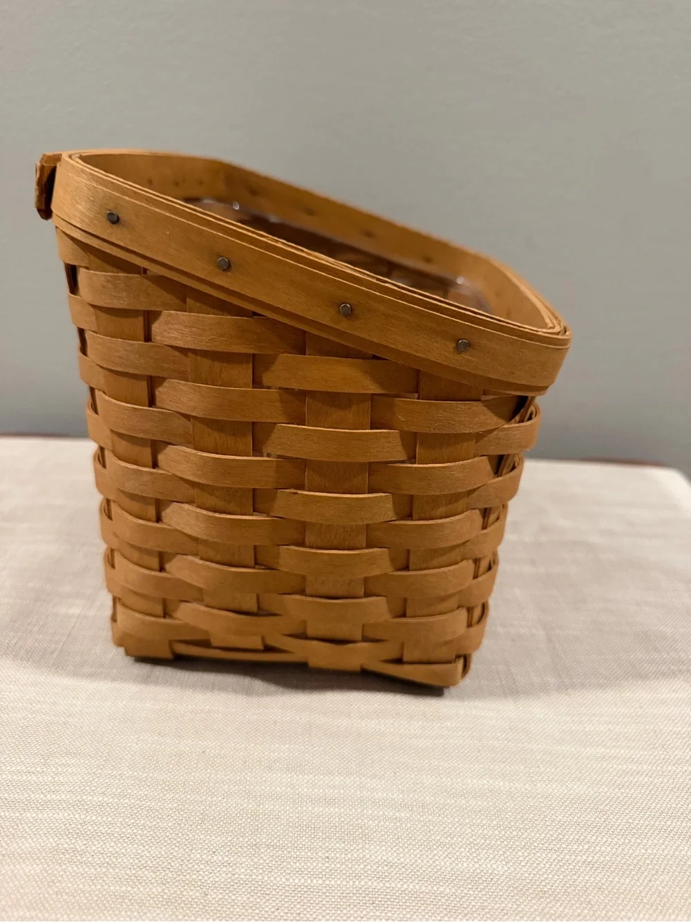 Longaberger slanted basket